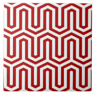 Azulejo De Cerámica Moto deco egipcio - rojo y blanco