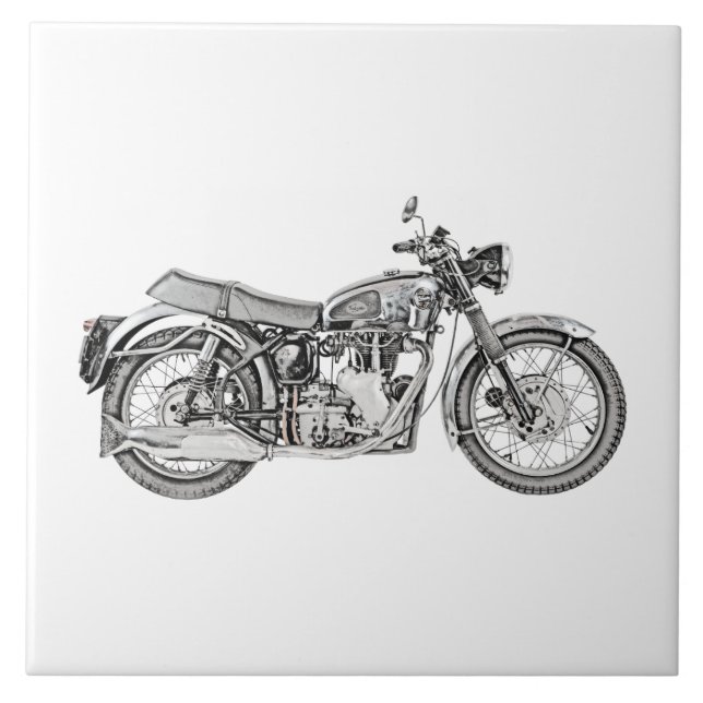 Azulejo De Cerámica Motocicleta 1952 del veneno de Velocette (Frente)