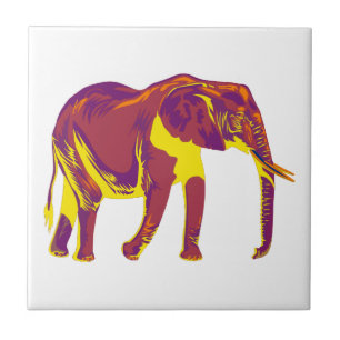 Azulejo De Cerámica Movimientos del elefante