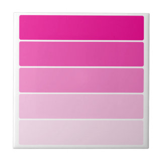Azulejo De Cerámica Muestras de pintura rosa brillante
