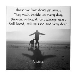 Azulejo De Cerámica Mujer y perro - las únicas en el mundo