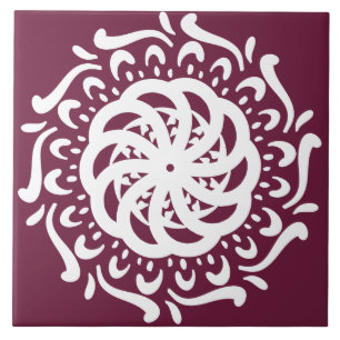Azulejo De Cerámica Mulberry Mandala