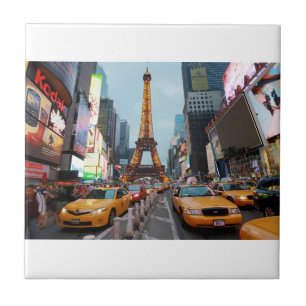 Azulejo De Cerámica Mundo mixto - Nueva York y París