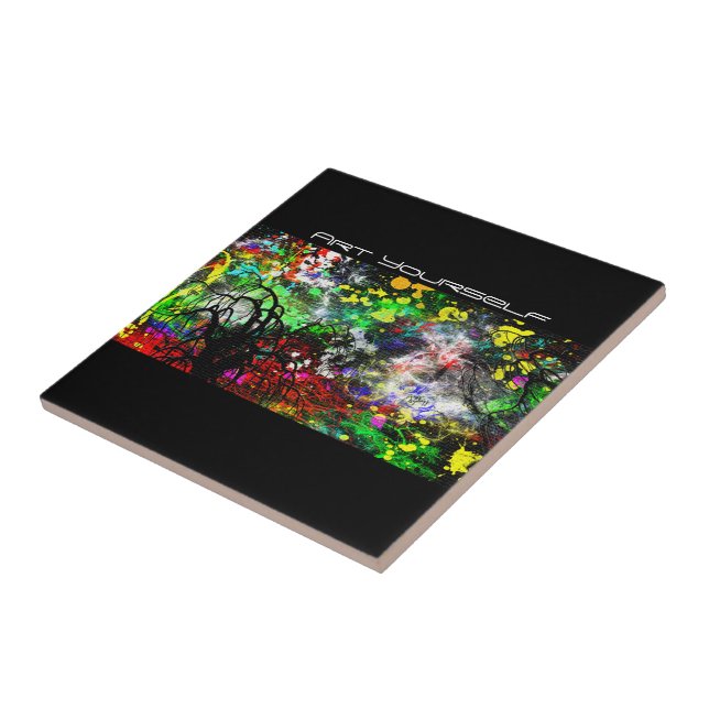 Azulejo De Cerámica Muro de ladrillo del graffiti (Lado)