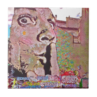 Azulejo De Cerámica Museo de Pomipidou de la pintada de París