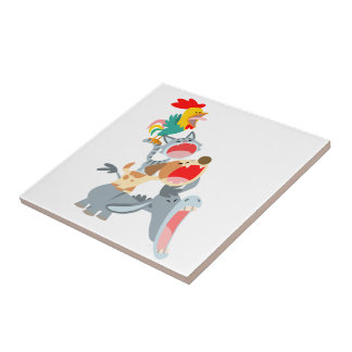 Azulejo De Cerámica Músicos de Bremen Town Personalizados Cuidados
