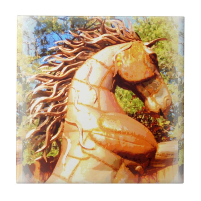 Azulejo De Cerámica mustang stallion (Frente)