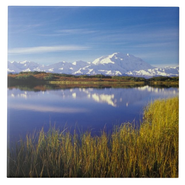 Azulejo De Cerámica NA, EE.UU., Alaska, Denali NP Mt. McKinley en (Frente)