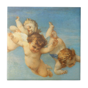 Azulejo De Cerámica Nacimiento de Venus, detalle de ángeles por Alexan