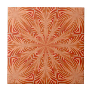 Azulejo De Cerámica Naranja Burst