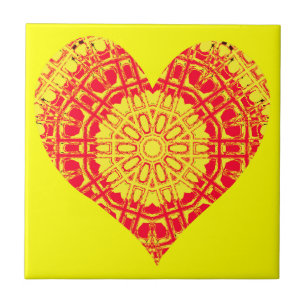 Azulejo De Cerámica Naranja de cristal del mosaico del efecto/amarillo