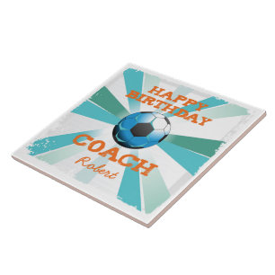 Azulejo De Cerámica Naranja/estreno Verde azulado/azul del entrenador