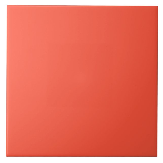 Azulejo De Cerámica Naranja fluorescente Apricot Neon Personalizado (Frente)