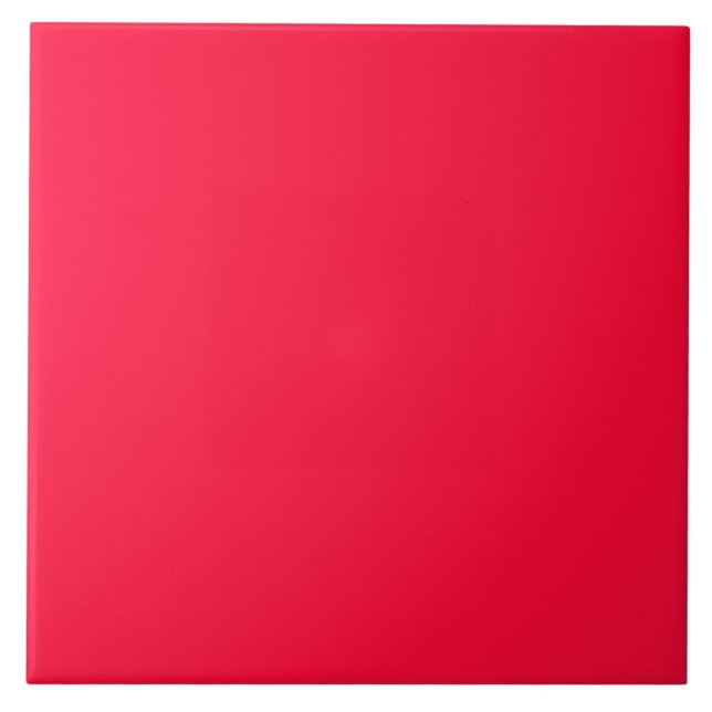 Azulejo De Cerámica Naranja fluorescente Neon Red Personalizada (Frente)