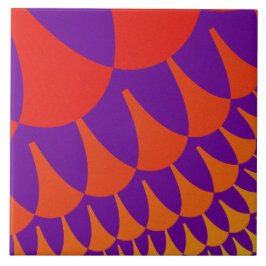 Azulejo De Cerámica Naranja Rojo personalizado Escala Grandes Niveles