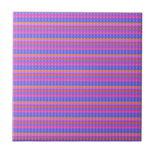 Azulejo De Cerámica Naranja rosa azul en mosaico