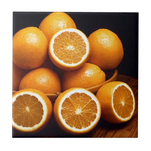 Azulejo De Cerámica Naranjas (Frente)