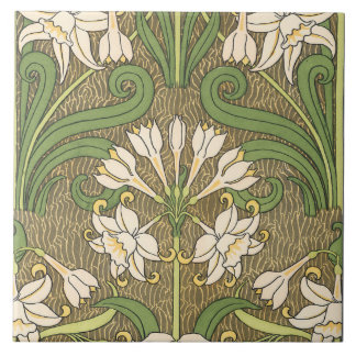 Azulejo De Cerámica Narcisos de Nouveau del arte