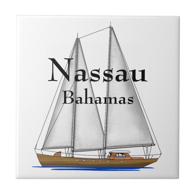 Azulejo De Cerámica Nassau Bahamas (Frente)