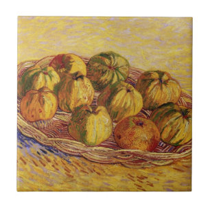 Azulejo De Cerámica Naturaleza muerta, Cesta de manzanas por Vincent v