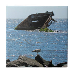 Azulejo De Cerámica Naufragio de Cape May