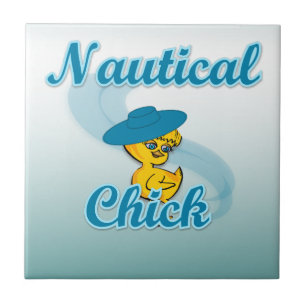Azulejo De Cerámica Nautical Chick #3