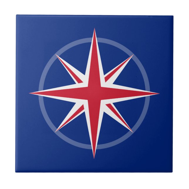 Azulejo De Cerámica Nautical UK Flag (Frente)