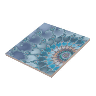 Azulejo De Cerámica Nautilus - arte del fractal