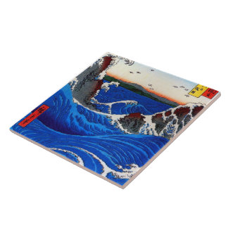 Azulejo De Cerámica Navaro Rapids, Bella Artes japonés de Hiroshige