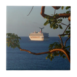 Azulejo De Cerámica Navegar en las vacaciones de crucero Sunset I