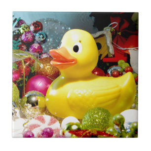 Azulejo De Cerámica Navidad Ducky I