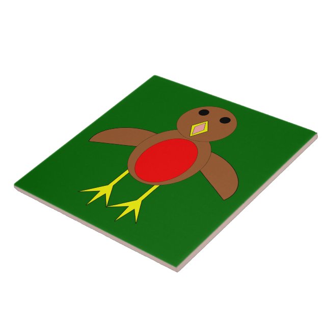 Azulejo De Cerámica Navidad Robin Tile (Lado)