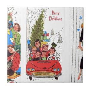 Azulejo De Cerámica Navidad rockabilly vintage