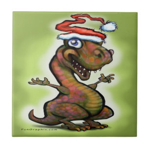 Azulejo De Cerámica Navidades Baby T-Rex