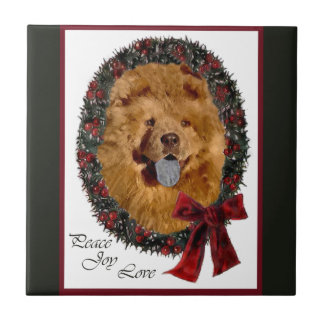 Azulejo De Cerámica Navidades Chow Chow