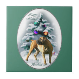 Azulejo De Cerámica Navidades de Boerboel
