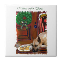 Azulejo De Cerámica Navidades de Fawn Great Dane