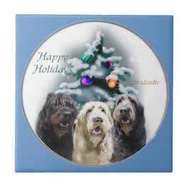 Azulejo De Cerámica Navidades de Labradoodle