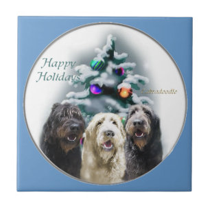 Azulejo De Cerámica Navidades de Labradoodle