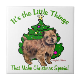 Azulejo De Cerámica Navidades de Norfolk Terrier