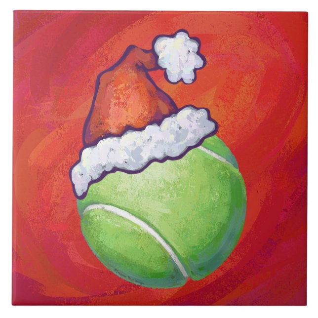 Azulejo De Cerámica Navidades de tenis (Frente)