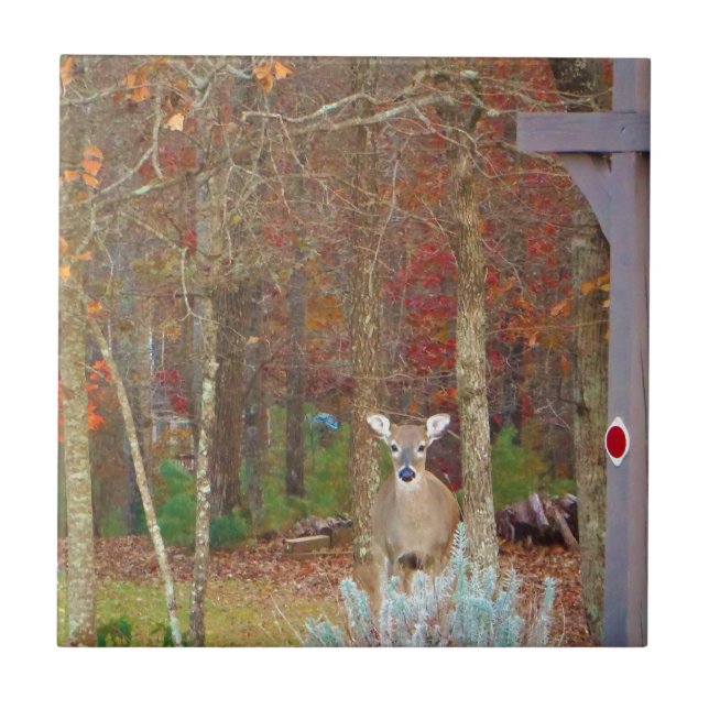 Azulejo De Cerámica Navidades Deer (Frente)