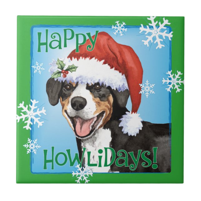 Azulejo De Cerámica Navidades Entlebucher (Frente)