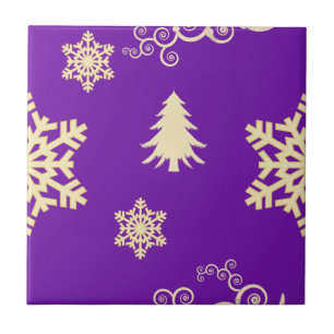 Azulejo De Cerámica Navidades morados