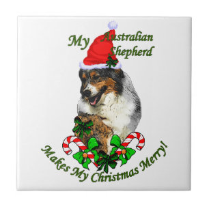 Azulejo De Cerámica Navidades Pastores de Australia