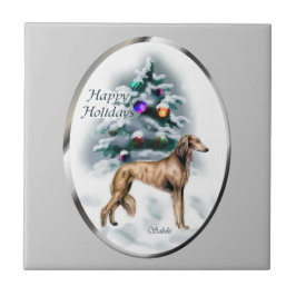 Azulejo De Cerámica Navidades Saluki