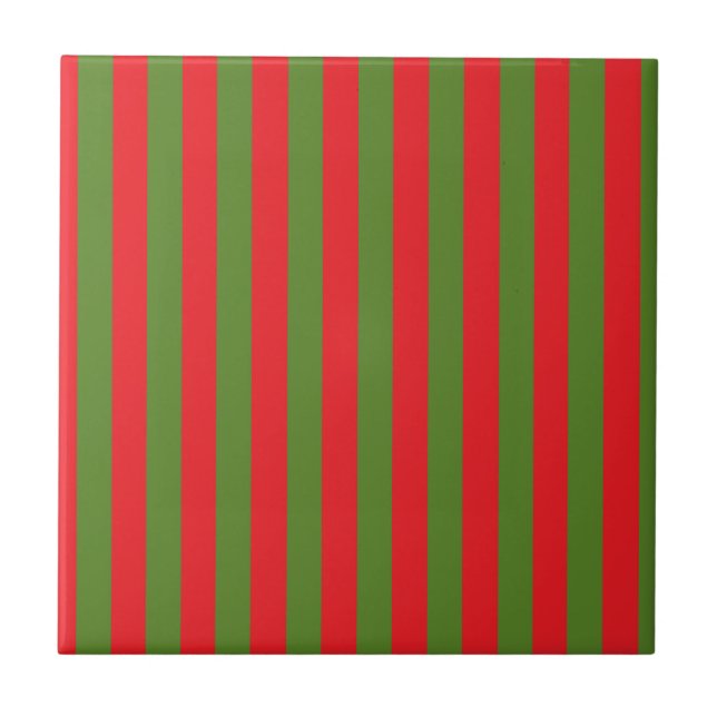Azulejo De Cerámica Navidades Stripes (Frente)