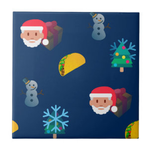 Azulejo De Cerámica navidades taco emoji