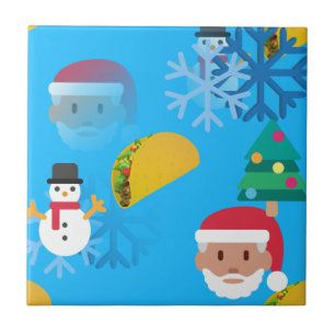 Azulejo De Cerámica navidades taco emoji