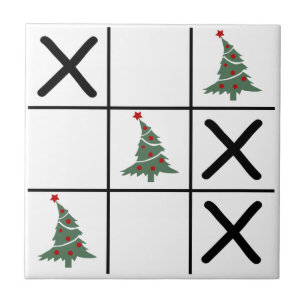 Azulejo De Cerámica Navidades Tic Tac Toe